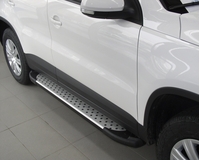 Пороги алюминиевые для автомобиля Nissan Qashqai +2 (2009-) Can Otomotiv (Sapphire) NIQ2.51.2083