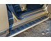 Пороги для автомобиля Ниссан Патфайндер 2014 ТСС NISPAT14-16SL алюминиевые с пластиковой накладкой (карбон серебро) 1920 мм
