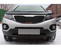 Защита радиатора на автомобиль KIA Sorento II 2009-2012 black верх. ZR.KIA.SOR.09-12.top.b