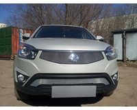 Сетка радиатора для автомобиля Санг Йонг Актион 2013- chrome верх. ZR.SAY.ACT.13.top.c