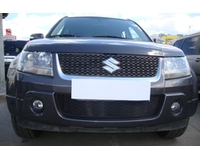 Сетка в бампер для автомобиля Suzuki Grand Vitara 2008-2012 black. ZR.SUZ.GV.08-12.b