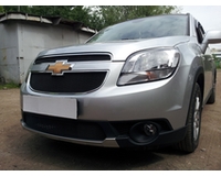 Сетка в бампер на автомобиль Chevrolet Orlando 2011- black верх. ZR.CH.ORL.top.b