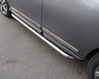 Пороги площадкой (нерж. лист) 60,3 мм ТСС NISPAT14-14 на автомобиль Nissan Pathfinder 2014