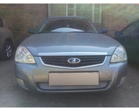 Решетка радиатора для автомобиля Лада Приора 2012-2013 chrome. ZR.LAD.PRI.12-13.c