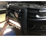 VW AMAROK установка дополнительных фар дальнего света NanoLED, дефлекторов окон EGR, ремонт уплотнителя стекла кунга.