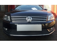 Сетка в бампер для автомобиля Volkswagen Passat B7 black. ZR.VW.PAS.B7.b