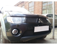 Сетка в бампер для автомобиля Мицубиси L200 / Мицубиси Pajero Sport 2010-2013 black низ. ZR.M.PS.L200.2010-13.b