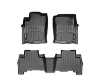 443611-442862 Weathertech передние и задние полиуретановые коврики салона, комплект 4 шт., цвет черный. Для автомобиля Toyota 4Runner / Lexus GX 2010-2013