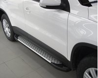 Пороги алюминиевые для автомобиля Hyundai IX-35 (2009-)/ Kia Sportage III (2010-) Can Otomotiv (Sapphire) HYIX.51.1238