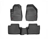 44566-1-2 Weathertech коврики передние и задние автомобильные полиуретановые, комплект 4 шт., цвет черный. Для автомобиля Jeep Cherokee 2014-