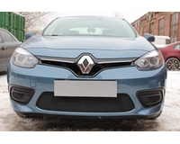 Защита радиатора на автомобиль Renault Fluence 2013- black. ZR.REN.FLU.13.b