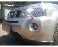 Решетка на радиатор на автомобиль Nissan X-Trail 2007 - 2010 black низ. ZR.NIS.X-TR.07-10.bot.b
