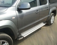 Пороги алюминиевые Ford Explorer (2011-) Can Otomotiv (Brillant серебристый) FOEX.48.9225