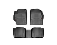 Передние и задние коврики салона полиуретановые для автомобиля Toyota Camry (2011-). 44400-1-2 Weathertech, комплект 4 шт., цвет черный