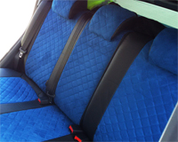 Чехлы из экокожи и алькантары АВТОПИЛОТ "РОМБ" цвет черный - синий. TOYOTA VERSO I (7 мест) минивэн. С 2009-2012г.в.