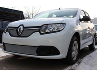 Решетка радиатора на автомобиль Renault Логан 2014- низ chrome. ZR.REN.LOG.14.bot.c