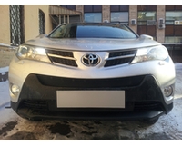 Защита радиатора для автомобиля Toyota РАВ4 2013- black верх. ZR.TOY.RAV.13.top.b