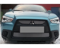 Решетка радиатора на автомобиль Мицубиси ASX (2 шт.) 2010-2013 chrome. ZR.MIT.ASX.10-13.c