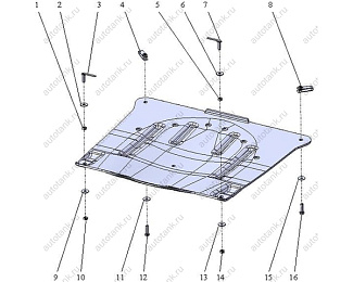 Защита картера из композитного материала CARBON SAAB 9-3