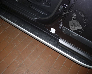 Пороги алюминиевые для автомобиля Volkswagen Touareg (2010-) Can Otomotiv (Alyans) VWTU.47.4518