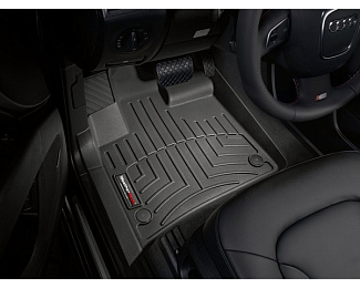 44887-1-2 Weathertech передние и задние полиуретановые коврики салона, комплект 4 шт., цвет черный. Для автомобиля Audi Q7 2017-