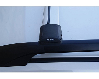FICO R-55 Безшумный аэродинамический автобагажник на продольные рейлинги. Цвет серебро.
