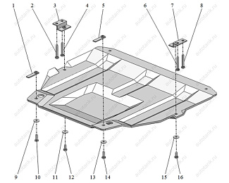 Защита картера из композитного материала CARBON MINI Cooper S ALL4 Countryman / MINI Cooper SD ALL4 Countryman