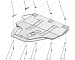Защита картера из композитного материала CARBON Ford Focus 2 / C-MAX
