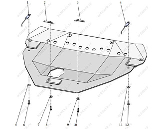 Защита картера из композитного материала CARBON Ford Mondeo (с 2015 г.) 2.5