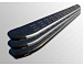Пороги для автомобиля Ниссан Патфайндер 2014 ТСС NISPAT14-16GR алюминиевые с пластиковой накладкой (карбон серые) 1920 мм