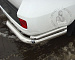 Защита задняя Toyota Land Cruiser 200 2012 уголки двойные, полированная нержавеющая сталь 76,1/42,4. TOYLC20012-04