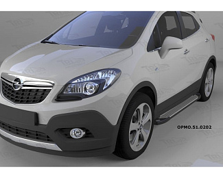 Боковые пороги Кан Otomotiv OPMO.51.0202 (Sapphire Silver) на автомобиль Opel Mokka (2012-)