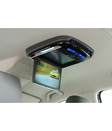  Alpine PKG-2100P потолочный монитор 10 дюймов с встроенным DVD, установочный комплект и установка оборудования на автомобиль.
