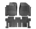 Передние и задние полиуретановые коврики салона для автомобиля Infiniti J / Nissan Pathfinder (2013-). 44445-1-2 Weathertech, комплект 4 шт., цвет черный