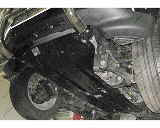Защита картера из композитного материала CARBON Ssang Yong Rexton (с защитой КПП) 2.7 XVT