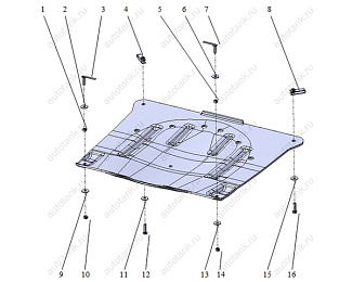 Защита картера из композитного материала CARBON Cadillac BLS
