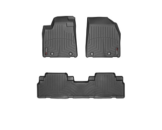 Коврики передние и задние автомобильные полиуретановые для автомобиля Lexus RX350 (2013-). 444561-442292 Weathertech, комплект 4 шт., цвет черный
