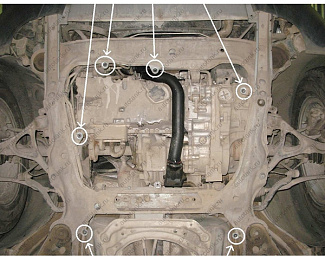 Защита картера из композитного материала CARBON Volvo XC90 2.5Т, 2.4 D5 AWD