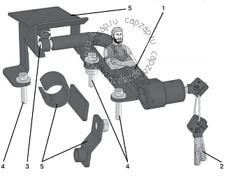 Замок ДРАГОН на автомобиль АКУРА MDX (2007-2013) авт. КП