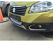 Сетка на радиатор на автомобиль Сузуки SX4 NEW 2013- chrome. ZR.SUZ.SX4.13.c