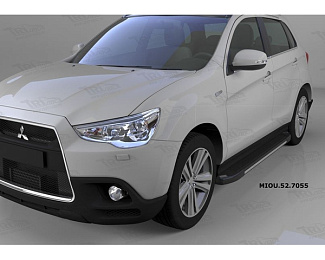 Боковые подножки пороги для автомобиля Mitsubishi Аутлендер (06-12;12-) / ASX (2010-) / Пежо 4007/4008 Кан Отомотив MIOU.52.7055 (Onyx)