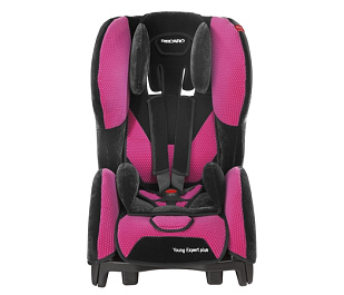 6135.21102.66 Детское автокресло RECARO Young Expert plus, материал верха Topline Microfibre "Pink" Категория I