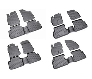 NLC.24.02.210 NOVLINE Коврики в салон JEEP Liberty 2002-2007, 4 шт. (полиуретан) черные