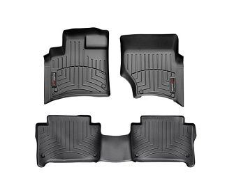44887-1-2 Weathertech передние и задние полиуретановые коврики салона, комплект 4 шт., цвет черный. Для автомобиля Audi Q7 2017-