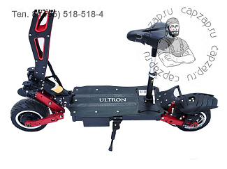 Электросамокат всесезонный ULTRON T-128 extrime. 2WD - два мотор колеса 3200w.