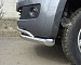 Защита переднего бампера Volkswagen Amarok 2010 ТСС VWAMAR10-01 двойная труба, полированная нержавеющая сталь 76,1/42,4 мм.