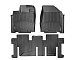 444451-444452 Weathertech передние и задние ковры салона, комплект 4 шт., цвет черный. Для автомобиля Nissan Pathfinder  2013-- 