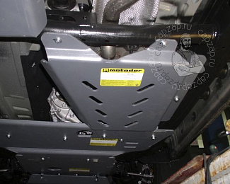 382709 MOTODOR  Защита глушитель алюминий  8 мм. Количество щитов 1 / Вес защиты 8,05кг. Для автомобиля Volkswagen Amarok 2010> ставится совместно с 382701 V=2,0TDi